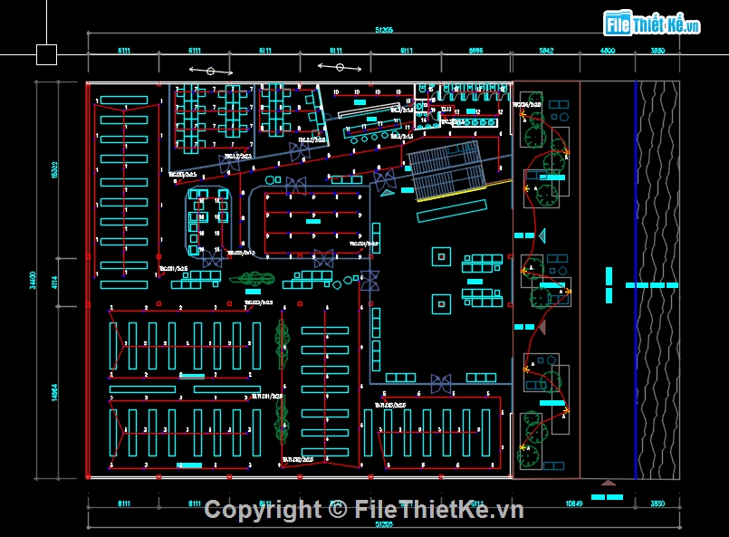 bản vẽ điện nước,ME showroom,Hệ thống điện nước showroom,Autocad hệ thống điện nước